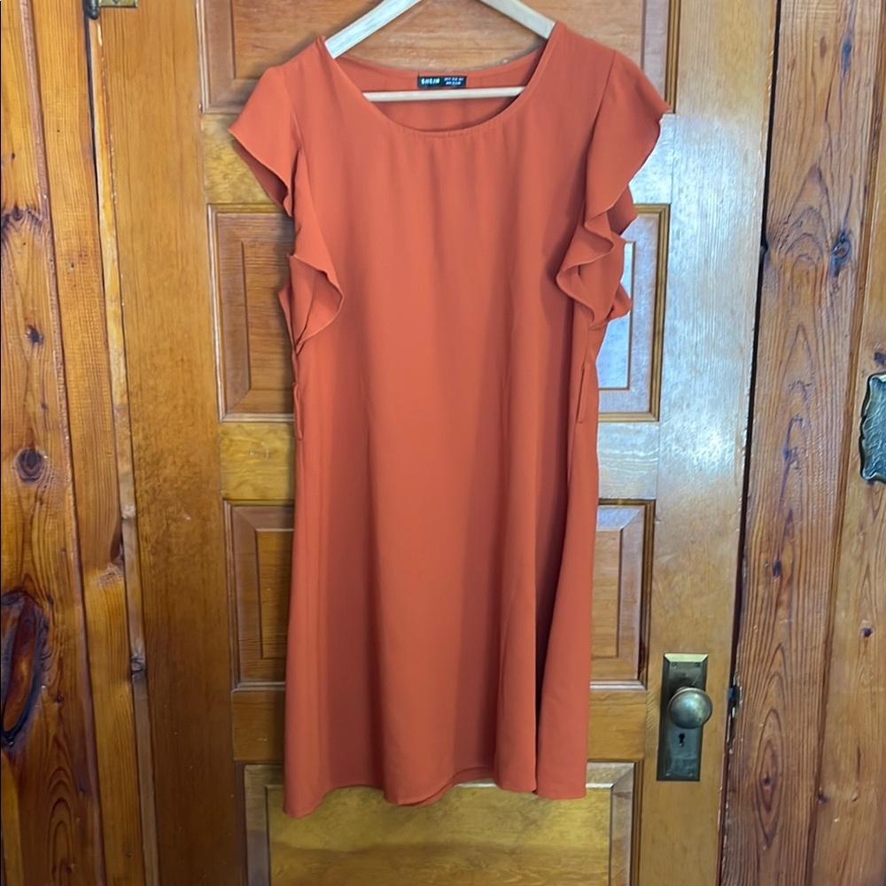 SHEIN Orange Mini Dress with Chic Style